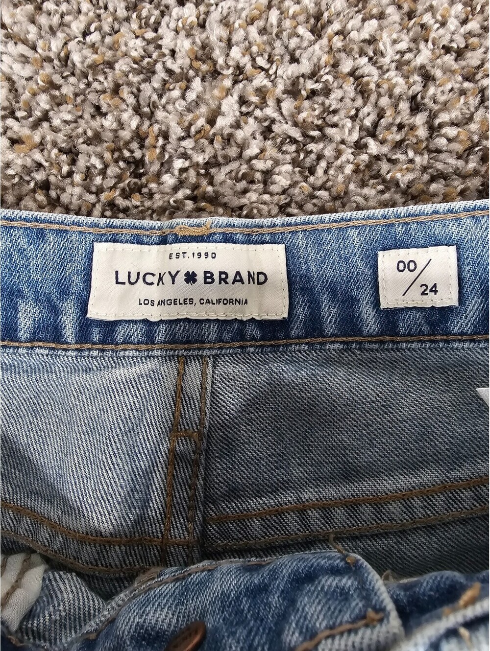 Lucky Brand womens Sz 00 (24") Sienna Slim Boyfriend Blue Jeans Light Wash NEW - Picture 3 of 5